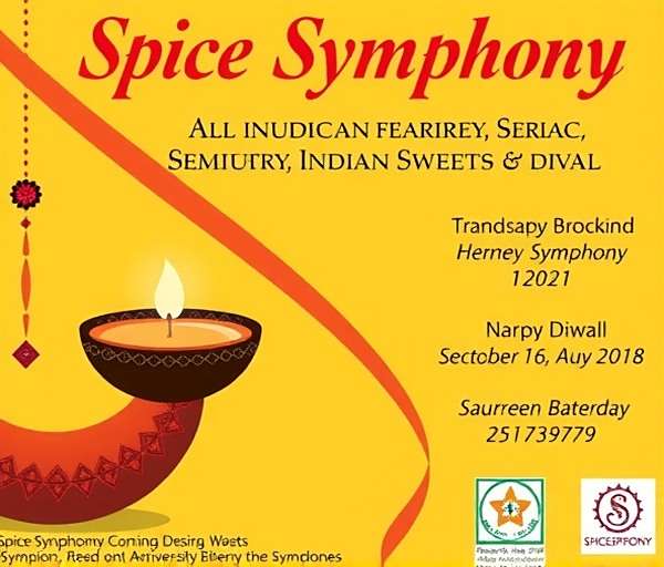 Spice Symphony Diwali Event Spice Symphony Diwali event featuring traditional Indian sweets and diyas